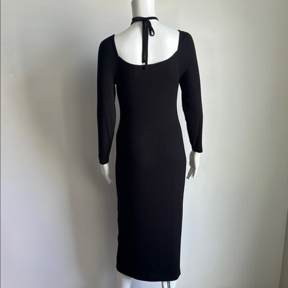 The Commons Soft Ribbed Long Sleeve Midi Dress - S - Picture 6 of 7